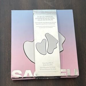 NWT SACHEU Stainless Steel Gua Sha Duo Face & Body